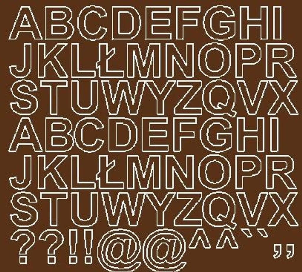 Kit Lettere Alfabeto Adesive 2,5cm - Marrone Opaco per DIY e Hobby