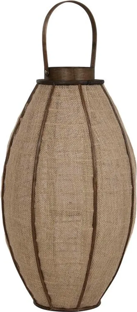 Grand Bougeoir en Jute et Bambou - Décoration Naturelle pour Salon Zen