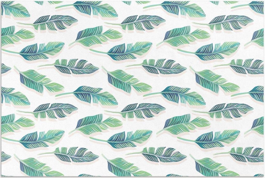 Boho-Federn in einem zarten Stil – Vinylteppich – 60x90 cm – Outdoor Teppich – Terrasse – Wetterfest – Modern