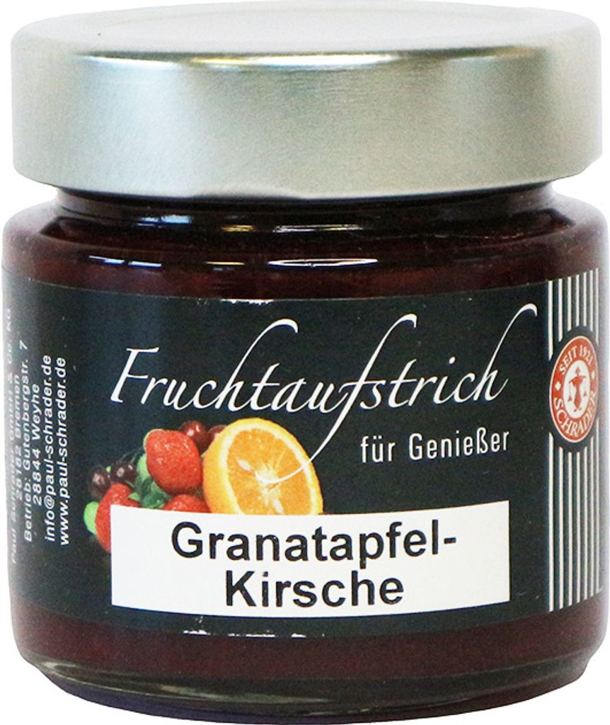Schrader Fruchtaufstrich Granatapfel-Kirsche Produktbild 