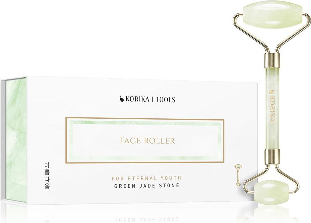 Gesichtsmassageroller aus grü ner Jade ( Face Roller)