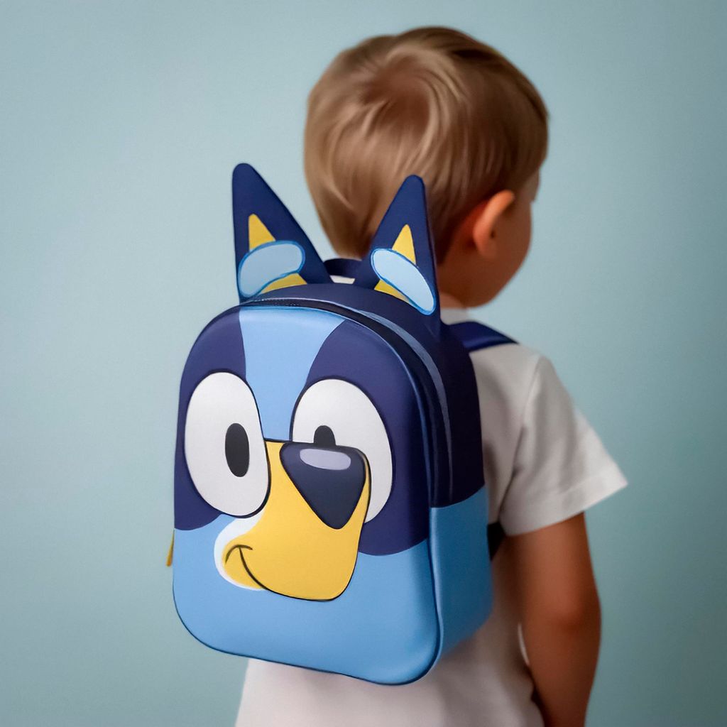 Bluey Kinder-Rucksack Für Kindergarten & Vorschule – Mit Großer Vordertasche, Blau