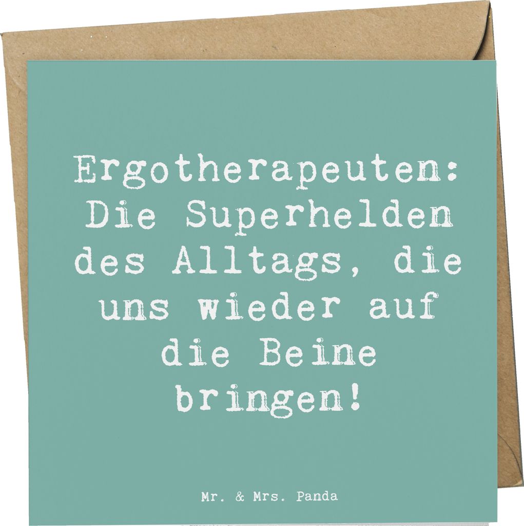 Mr. & Mrs. Panda Grußkarte Spruch Ergotherapeutin Produktbild 