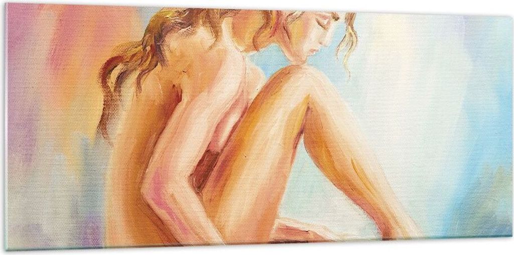 Bilder auf glas - Einteilig - Frau Nacktheit Abgesehen von - 120x50cm - Glasbilder - Wandbilder - Bilder - Wanddekoration aus Glas - Glas Bilder - ...