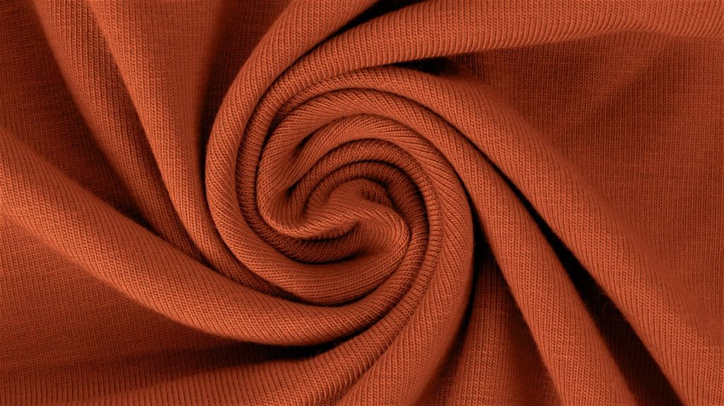 Jersey Yara Brique Uni 220g/m², ca. 0,5 m lang, ca. 1,5 m breit, Stoffe Meterware, Baumwolljersey