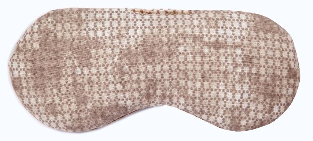 Augenkissen Leinsamen + Augentrost, zur Entspannung, zum Kühlen oder für Yoga - Farbe: shabby-chick grau-beige