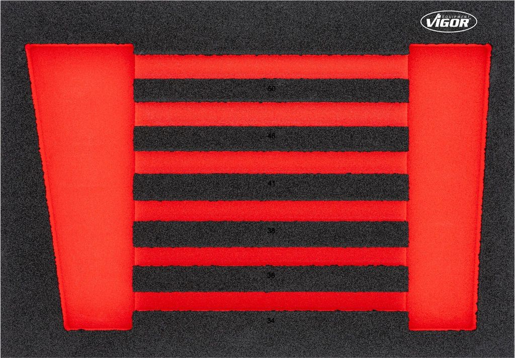 VIGOR Weichschaumeinlage L Leer V6640-L L x B x H: 563 mm x 393 mm x 35 mm