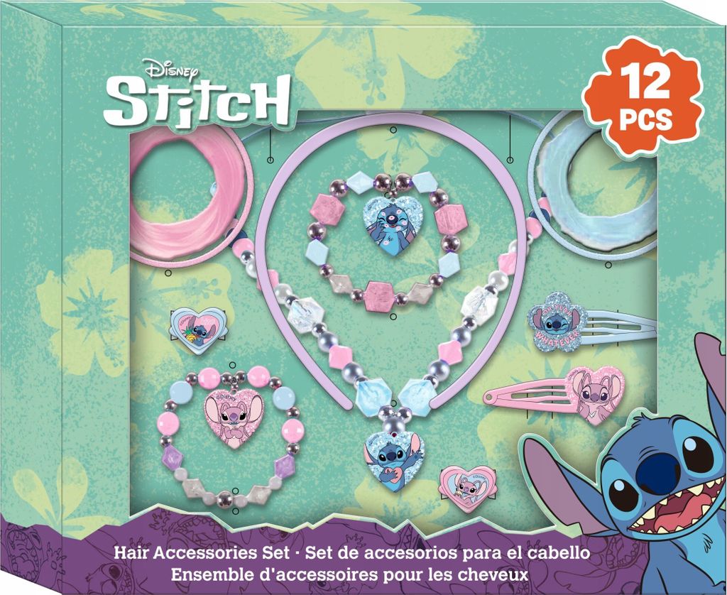 Lilo & Stitch 12-Teilig Bastelset für Mädchen Schmuck-Bastelkasten mit niedlichem Stitch Design