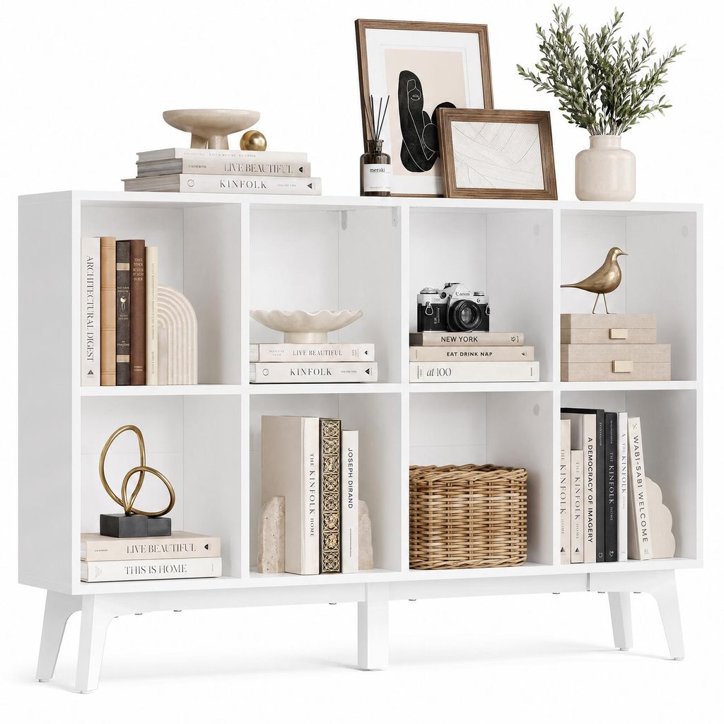 VASAGLE Bücherregal Standregal mit 8 Fächern Holzregal Produktbild 