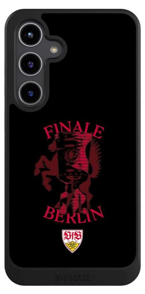 NIVOCASE Hülle für Samsung Galaxy S24+ Handyhülle NIVOcore Case Schwarz Offizielles Lizenzprodukt VfB Stuttgart DFB Pokalfinale 2026