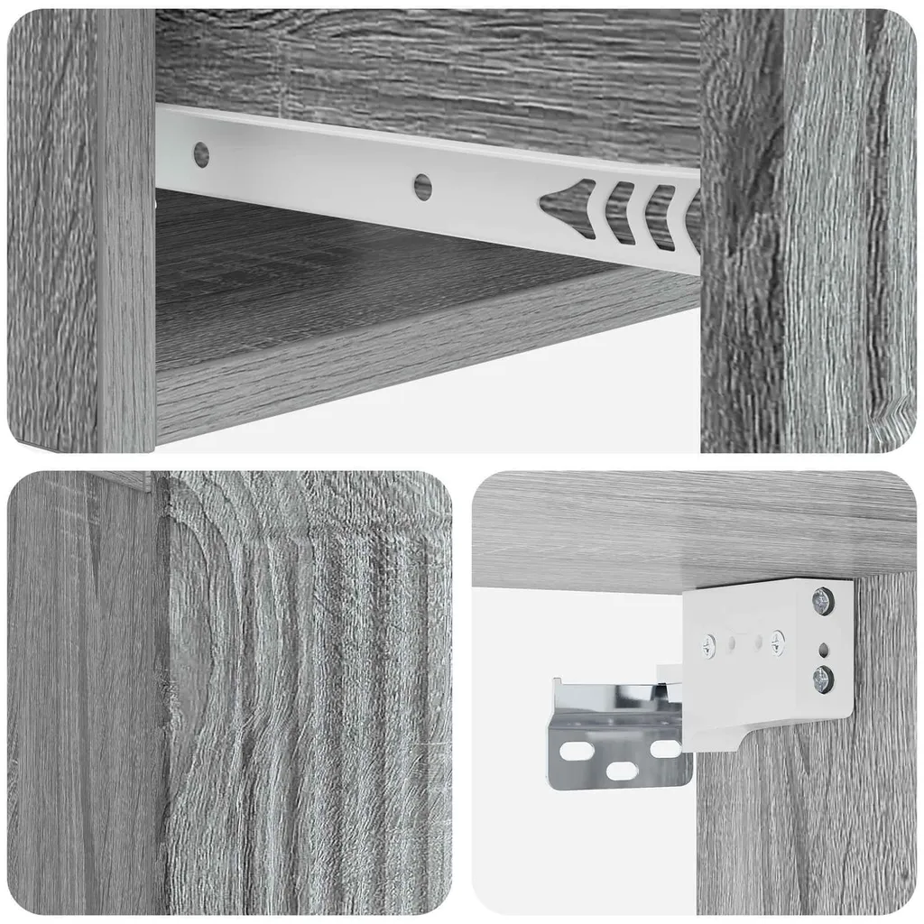 Table de chevet grise Sonoma compacte 49 cm pour chambre sans encombrement - 7