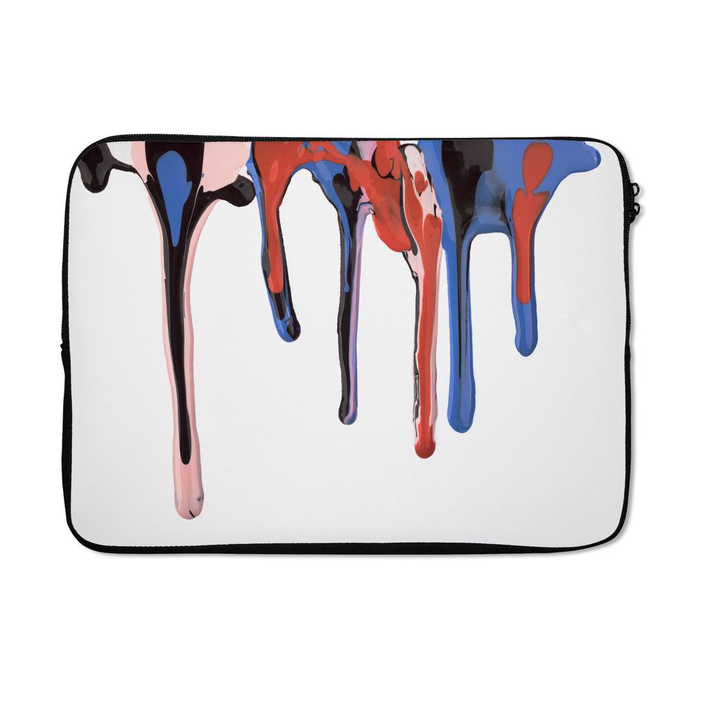 MuchoWow Laptop Hülle 14 ZollTropfende bunte Farbtropfen Laptoptasche - Laptoptasche - Stoßsicher - Schutzhaube