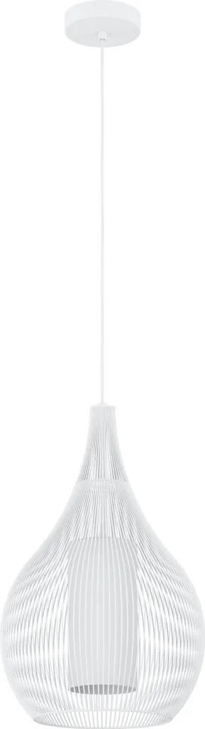 Apparecchio a sospensione - 32,5 x 110 cm - 1 luce - Bianco - Metallo - Vetro