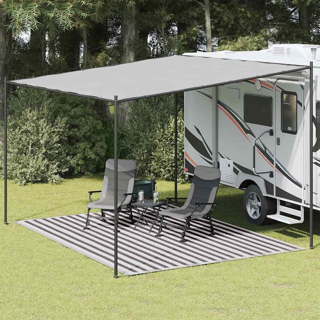 vidaXL Tapis de tente 300x400 cm Anthracite et blanc Image du produit 