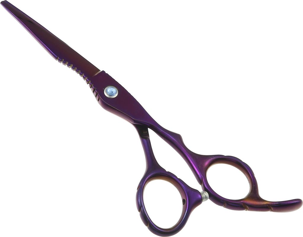 Professionelle Haar Schneiden Schere 6.5 Zoll Haarschere Edelstahl Rasierkante Friseurschere für Haare und Heimgebrauch Lila