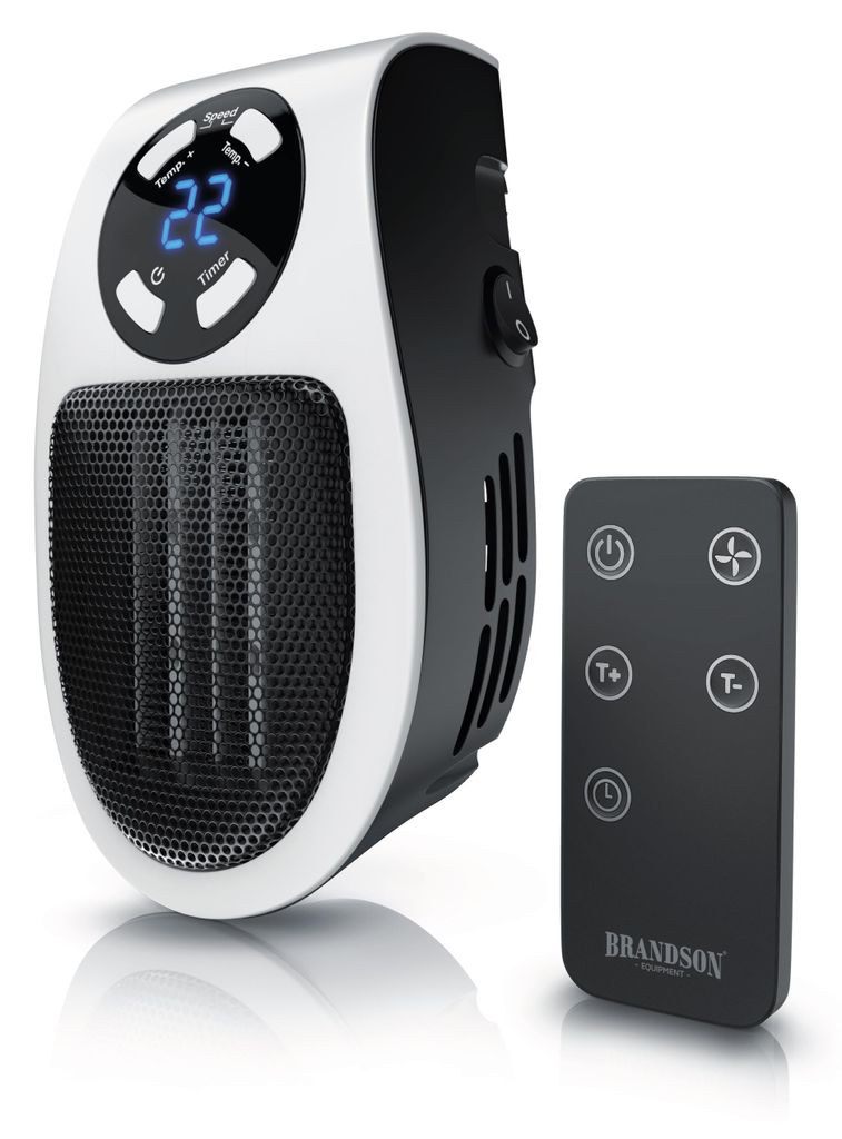 Brandson 500W ohrievač s ventilátorom do zásuvky, mini Obrázok produktu 