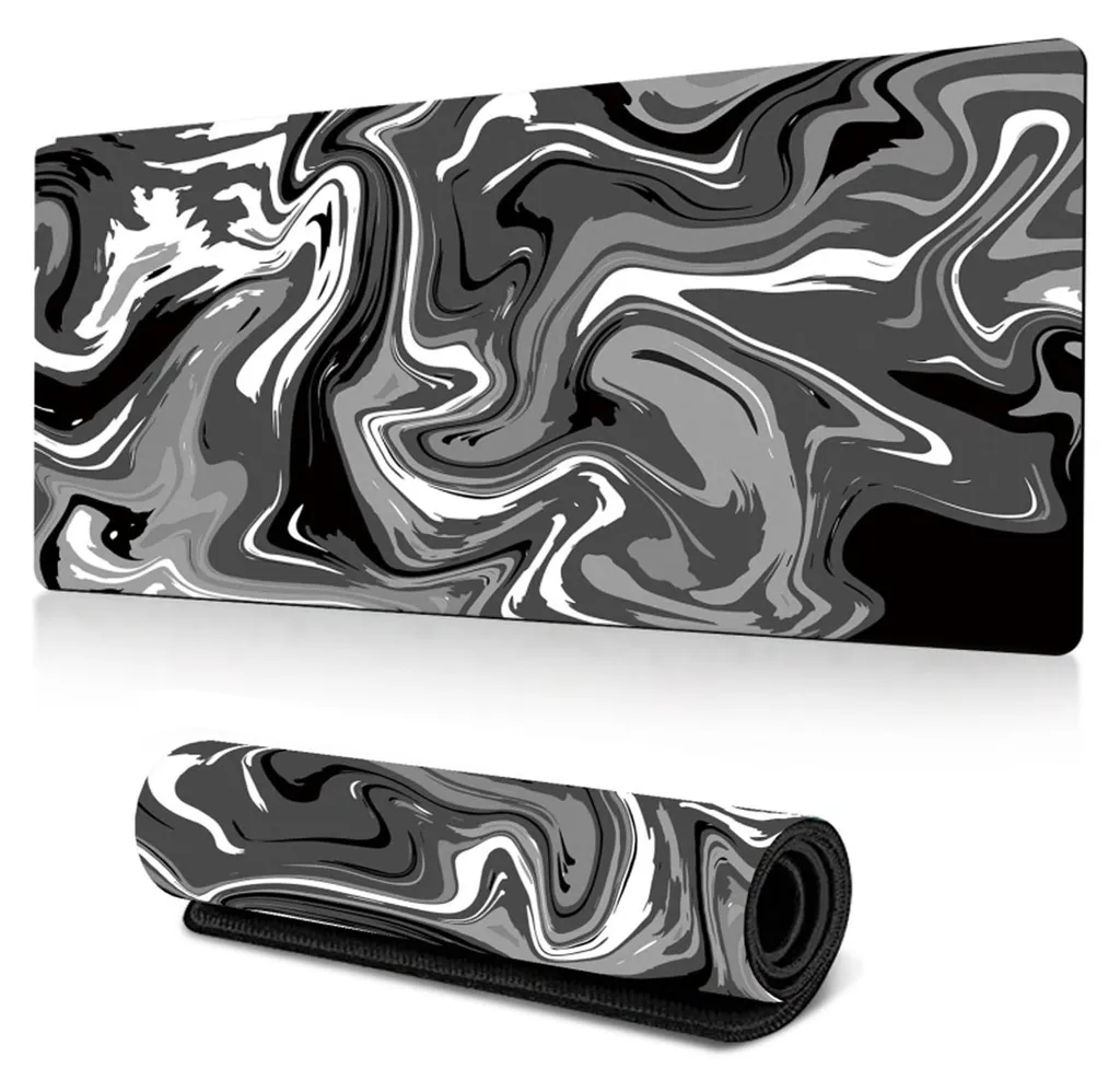 Tapis de souris XXL antidérapant avec contrôle précis et bords cousus