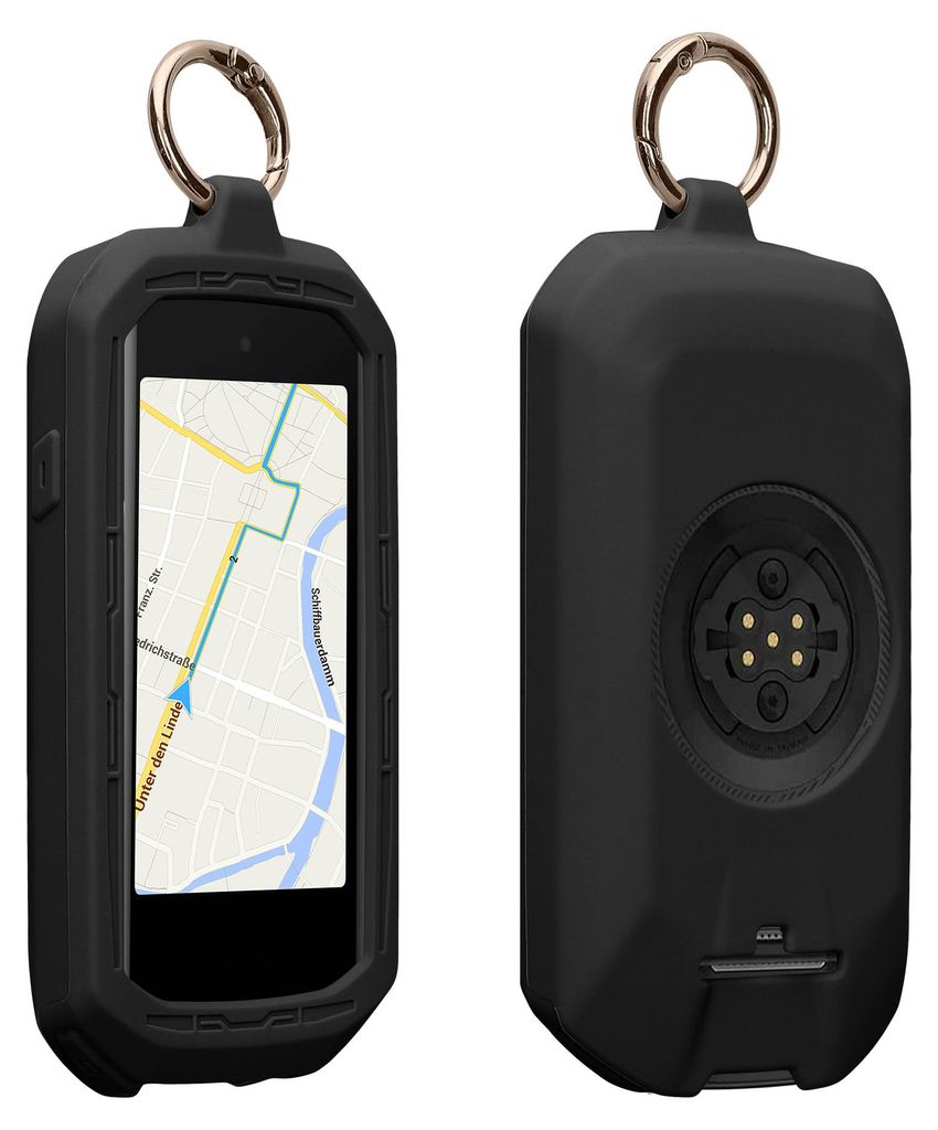 kwmobile Fahrrad GPS Silikon Case kompatibel mit Garmin Edge 1050 Hülle - Weiche GPS Bike Schutzhülle mit Schlüsselring - Fahrrad-GPS Cover mit