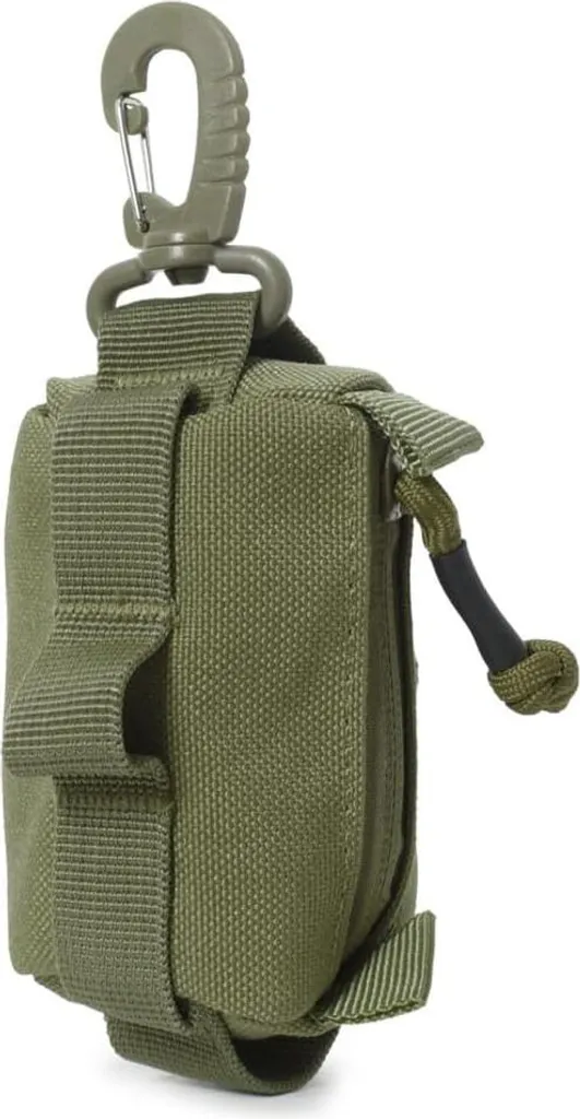 Petit Sac Utilitaire Molle Vert : Porte-clés et Monnayeur Robuste Mixte