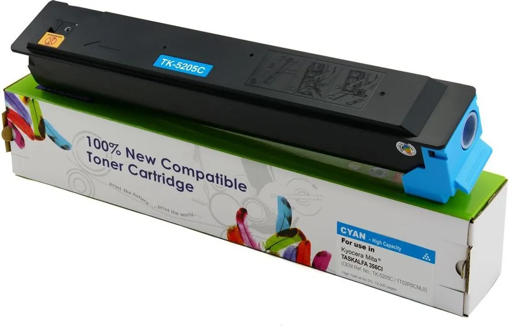 Toner Laser Cyan pour Kyocera TK-5205C Consommable Imprimante Bureau
