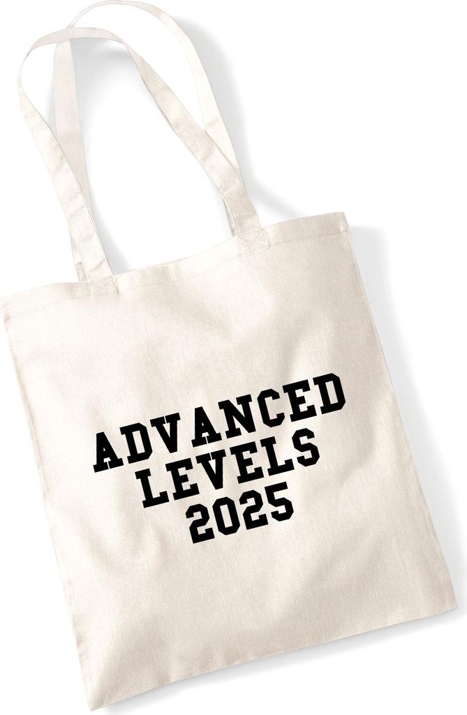 Huuraa Jutebeutel Advanced Levels 2025 Abschluss Großbritannien 10 Liter Natural Baumwolle Tasche Geschenkidee