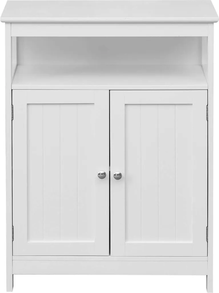 Armoire de rangement blanche en MDF avec étagères pour la maison