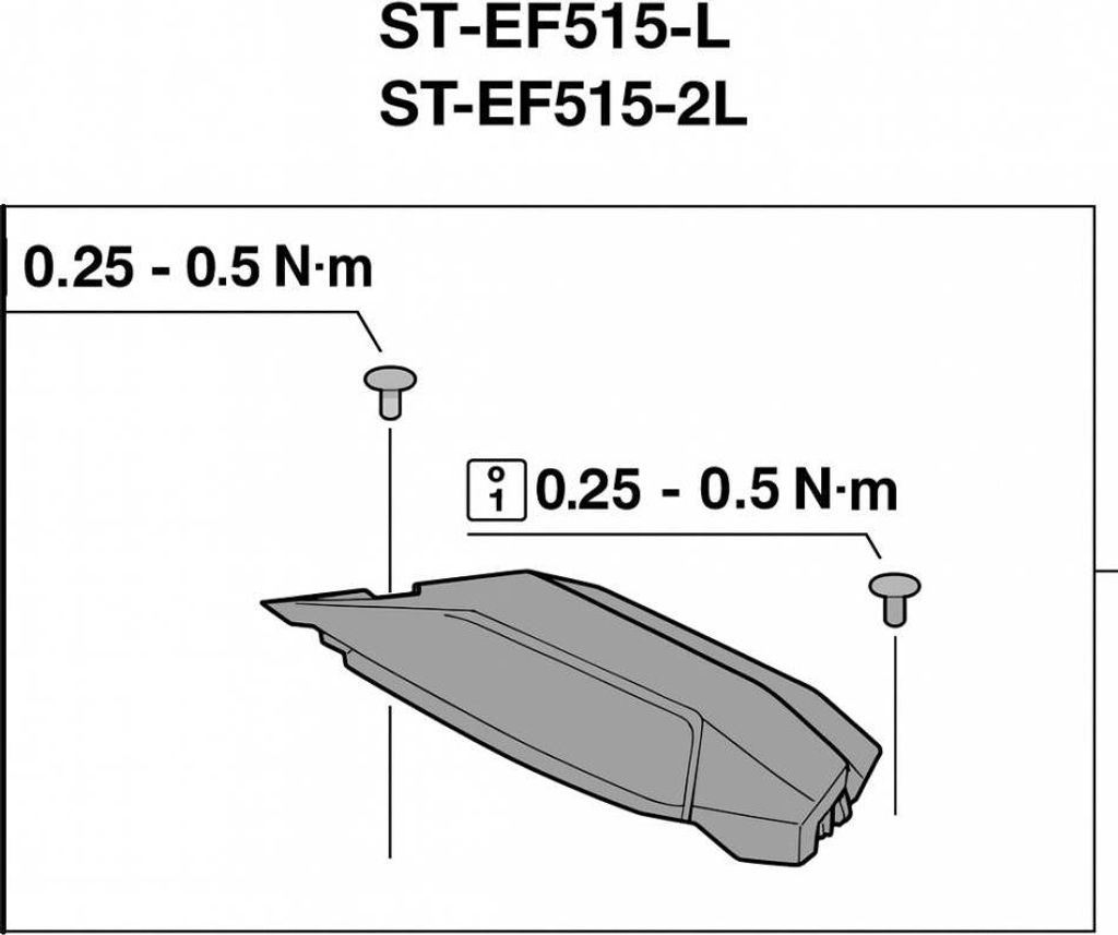 SHIMANO obere Abdeckung f.ST-EF515, rechts, f.8-fach, m.Befestigungschr. M3x7...