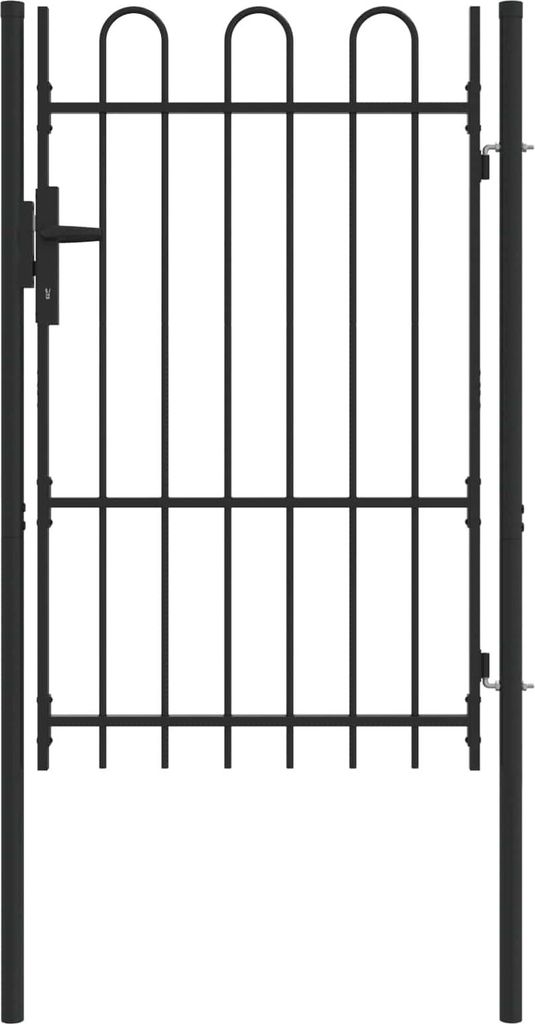 vidaXL Zauntor Boxtel Grau 103 x 200 cm Pulverbeschichteter Stahl