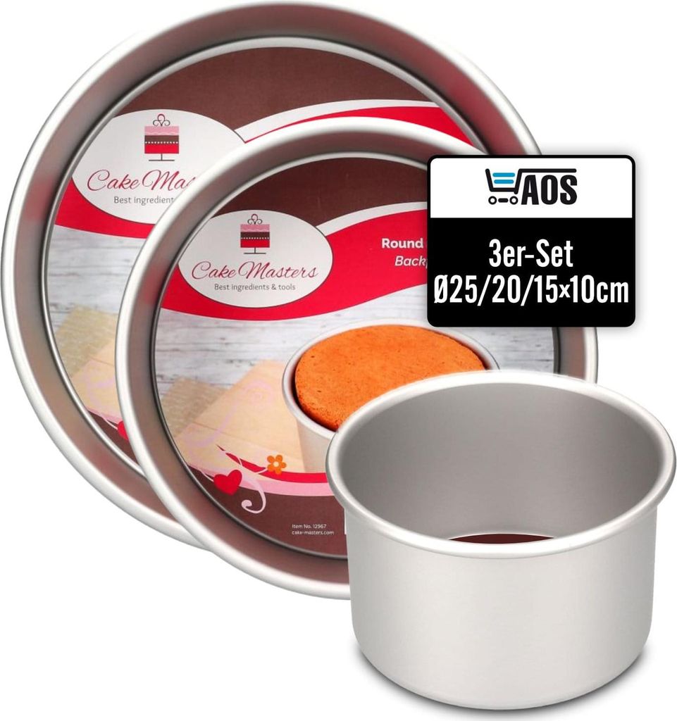 AOS Set | Cake Masters Torten-Backform rund tief Ø25/20/15 Produktbild 