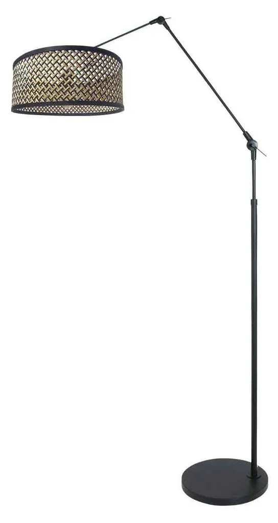 Lampadaire salon Prestige Chic pour ambiance chaleureuse E27 noir
