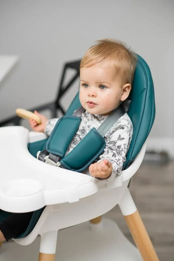 Seggiolone Design Scandinavo Caretero Tuva Verde Scuro 2in1 - 23