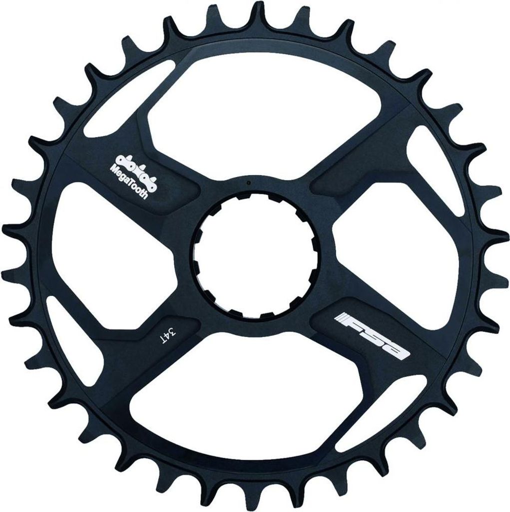 FSA Kettenblatt Megatooth Direct Mount 34T Schwarz - für Bosch Gen4 & Fazua E...