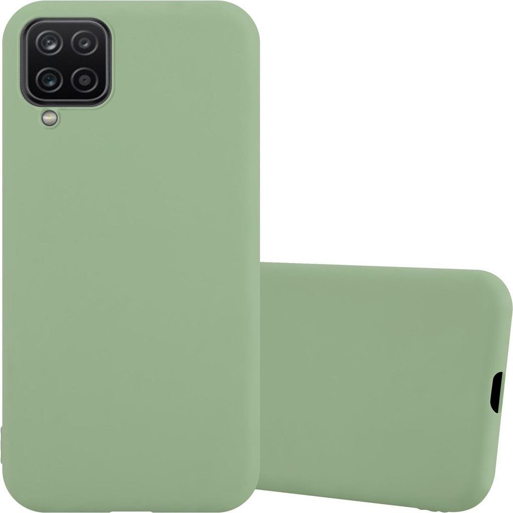 Cadorabo Hülle für Samsung Galaxy A12 / M12 Schutzhülle in Grün Handyhülle TPU Silikon Etui Case Cover