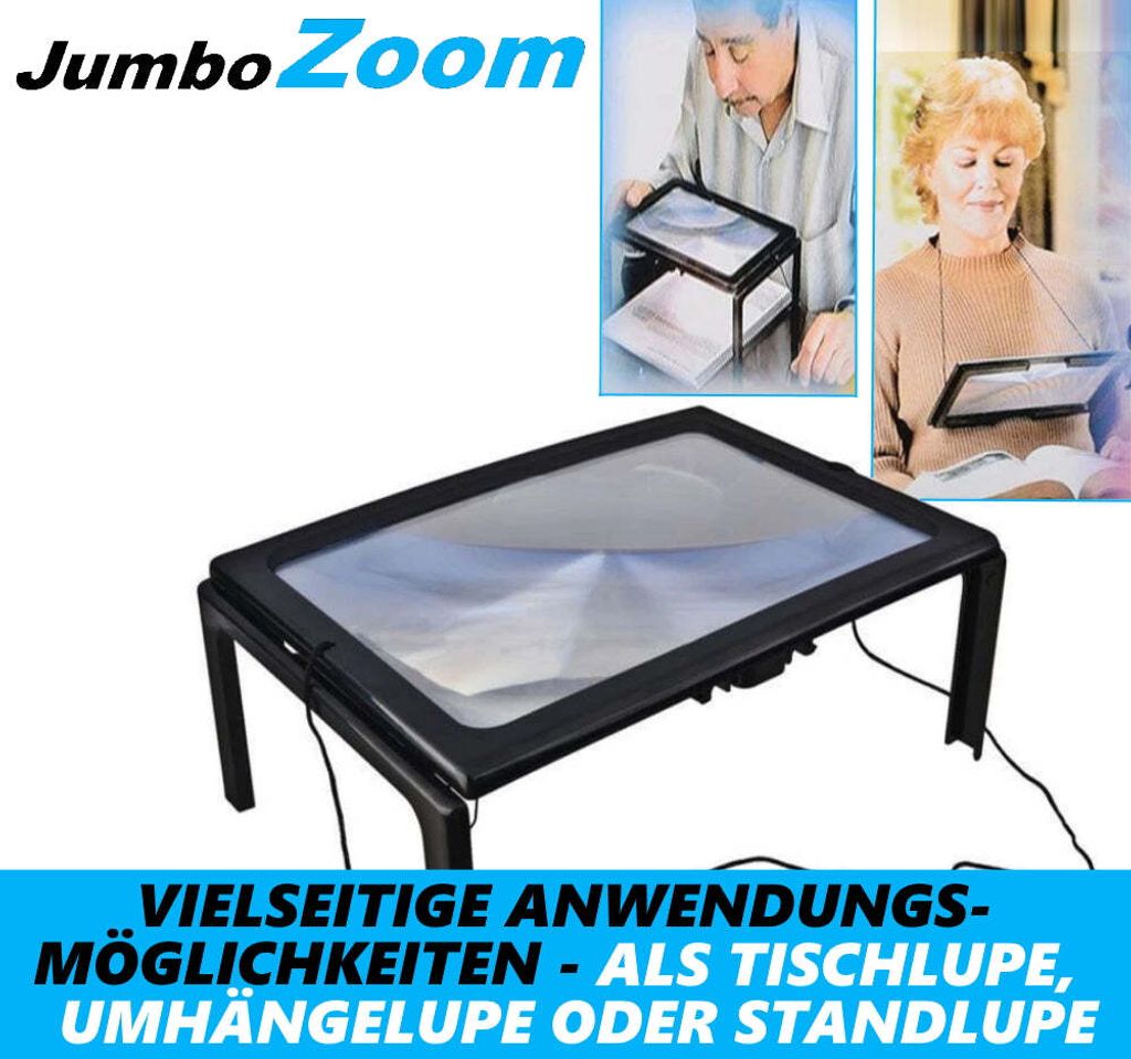JumboZoom ramenní lupa XXL čtecí lupa Stojanová lupa Stolní Obrázek produktu 5
