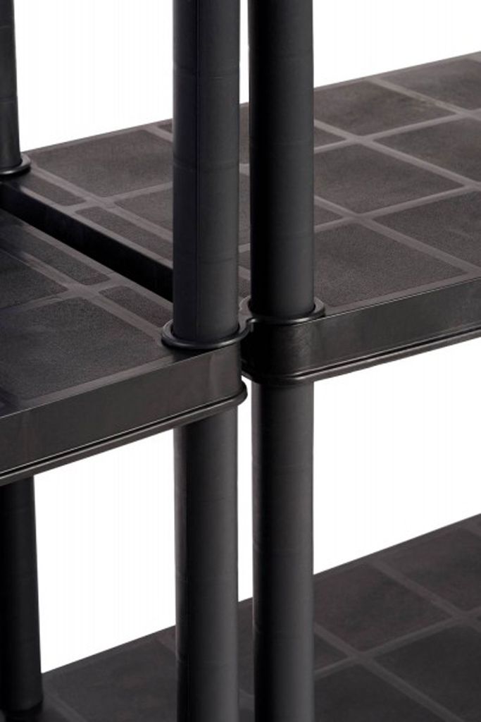 Kreher Haushaltsregal 'Platin' mit 5 Böden in Schwarz Produktbild 3