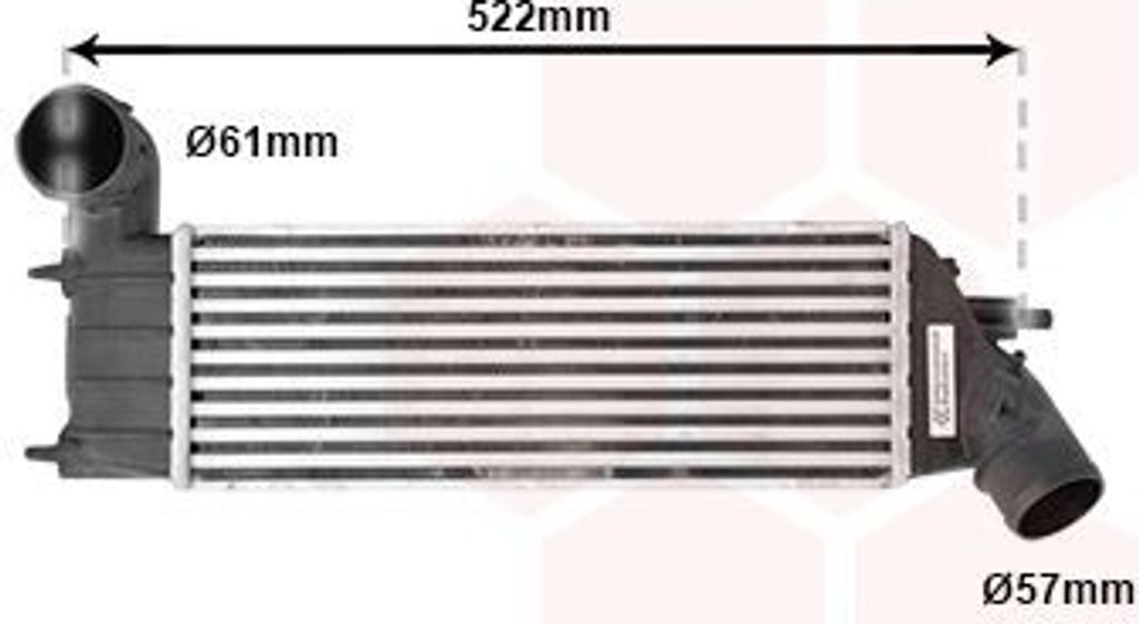 VAN WEZEL 40004261 Ladeluftkühler LLK für FIAT Ulysse (179) Turbo Intercooler