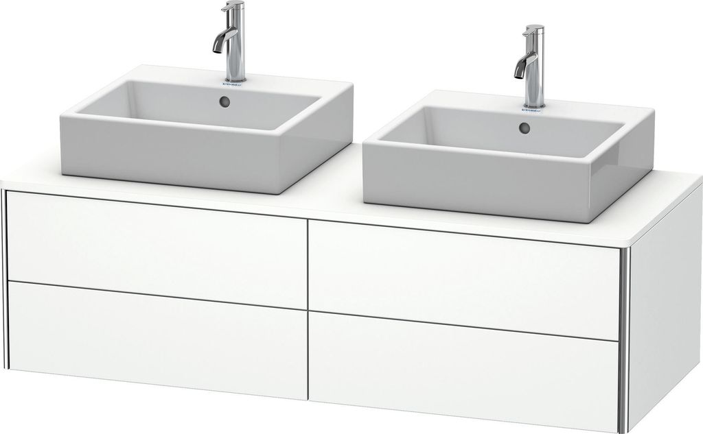 Duravit XSquare Konsolenwaschtischunterbau wandhängend, für zwei Becken, 4 Schubkästen, 1400x400x548mm, XS4916B1818