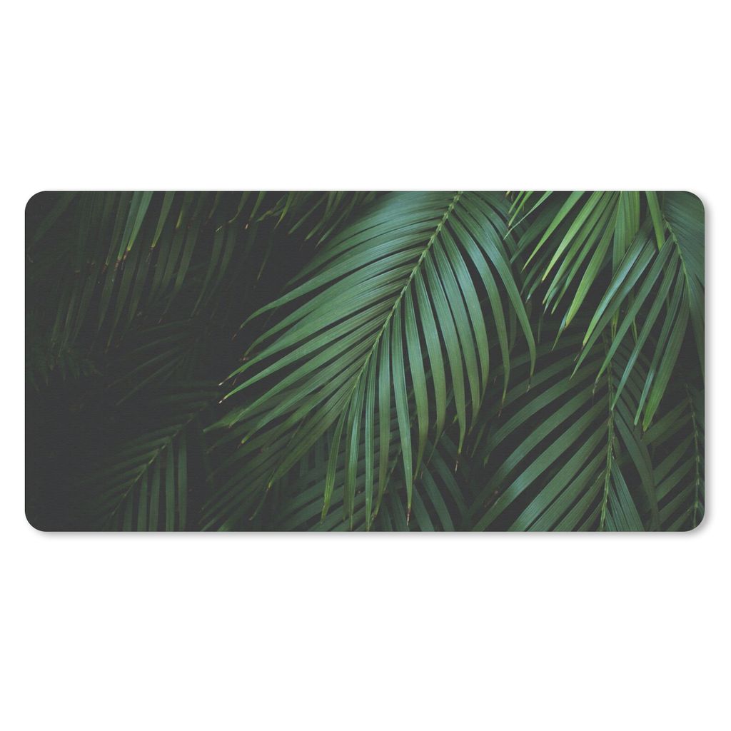 MuchoWow Mauspad Mousepad Palmenblätter - Palmen - Tropisch 60x30 cm - Mousepads - Maus Mat - Pad - Mausunterlage - Nachhaltig