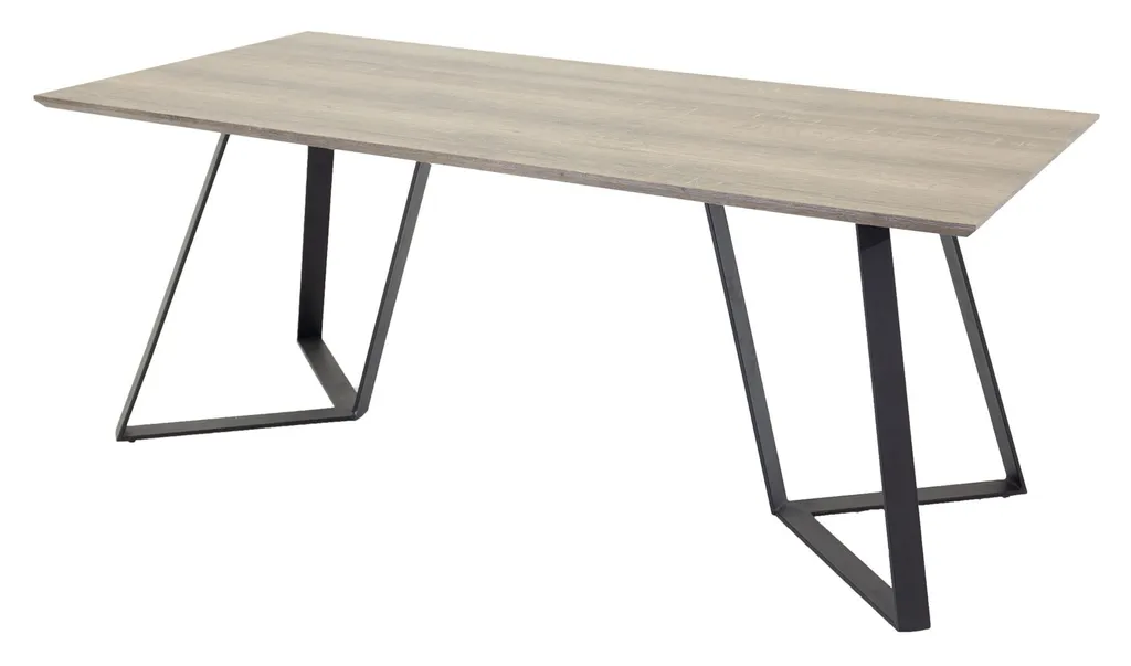 Grande table de repas rectangulaire Marina bois d'orme 180 cm
