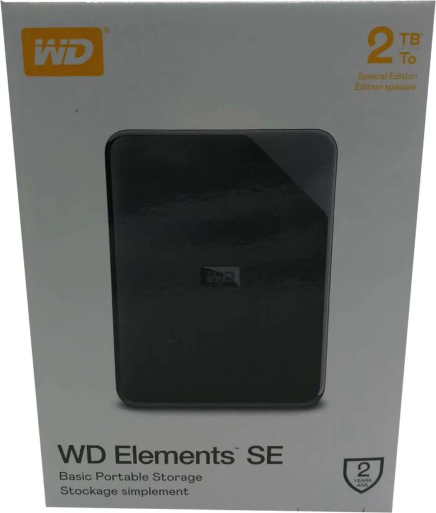 WD Elements SE 2000 Go Disque dur externe USB 3.0 robuste et ultra léger