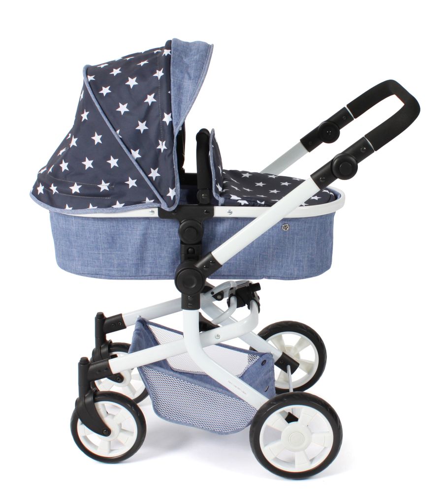 Bayer Chic 2000 - Bolso Cambiador Para Muñecas Con Capazo Lavable - Accesorio Para Carrito - Color Vaquero - Tamaño Grande 27x9x22 Cm