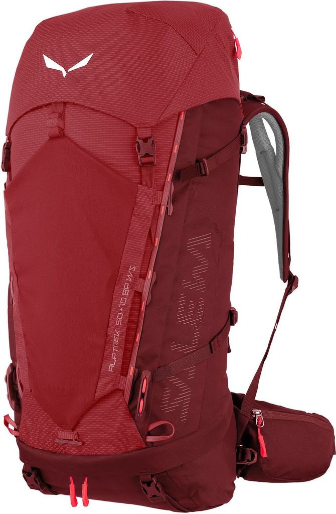SALEWA Wanderrucksack Rucksack Alptrek 50 +10 BP WS Pompeian Red / Syrah rot