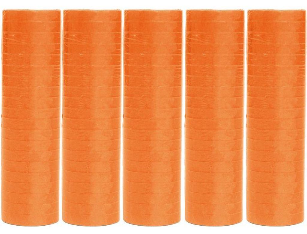 5 Rollen Papier Luftschlangen orange Produktbild 
