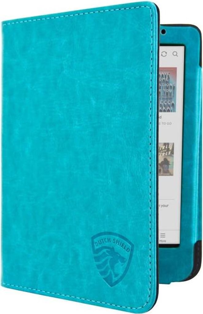 Dutch Shield - Luxe Case Hülle für das Tolino Shine Color Ebook - Klapphülle Ereader Schutzhülle Cover Türkis