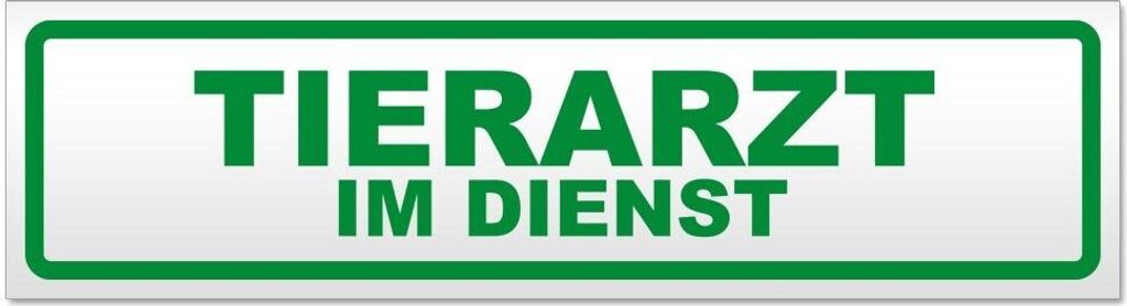 Kiwistar Tierarzt im Dienst Magnetschild Schild magnetisch - 45cm Grün - Magnetfolie für Auto PKW Kfz
