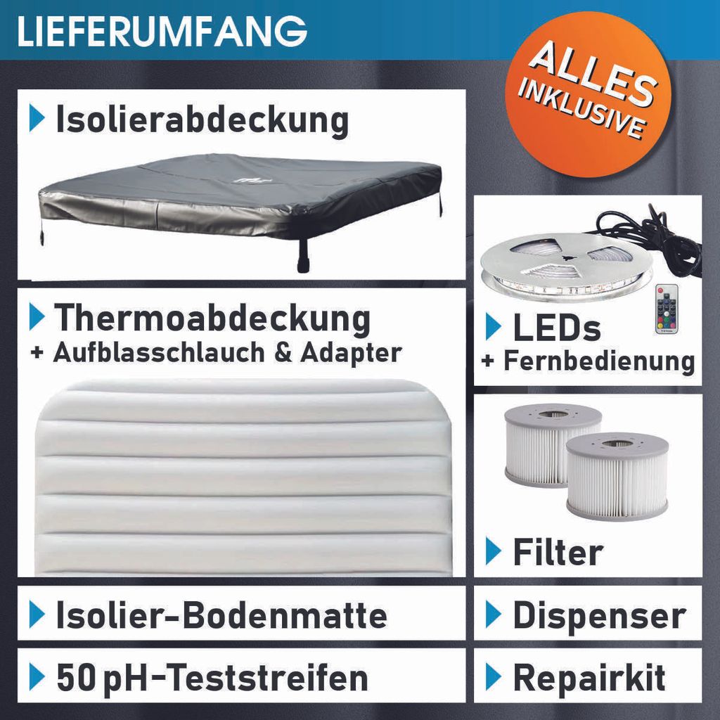 BRAST Whirlpool MSpa Amber Aero Plus mit Fester Außenwand | Produktbild 