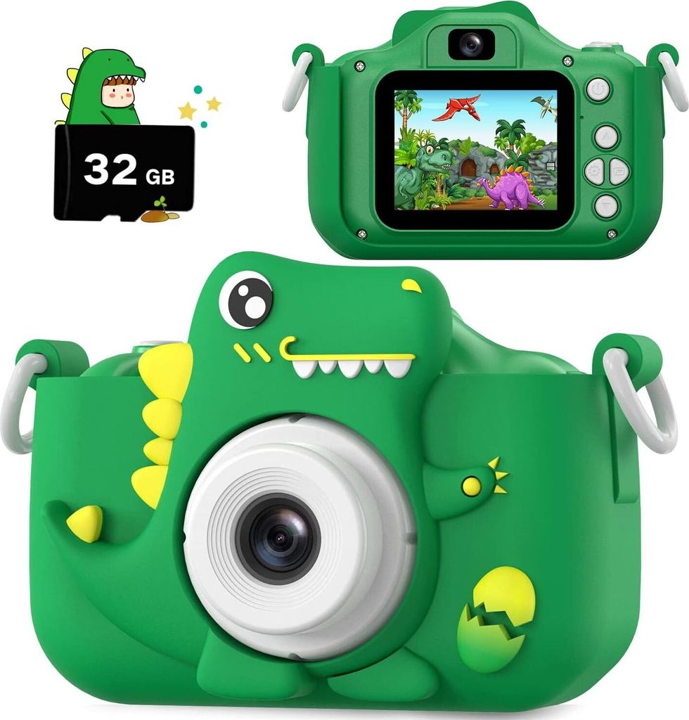 Selfie-Kamera, Spielzeug, Mädchen, Jungen, SD-Karte 32 GB, HD-Videorekorder 1080p, Weihnachtsgeburtstagsgeschenke für 3 4 5 6 7 8 9 10 Jahre Kinder