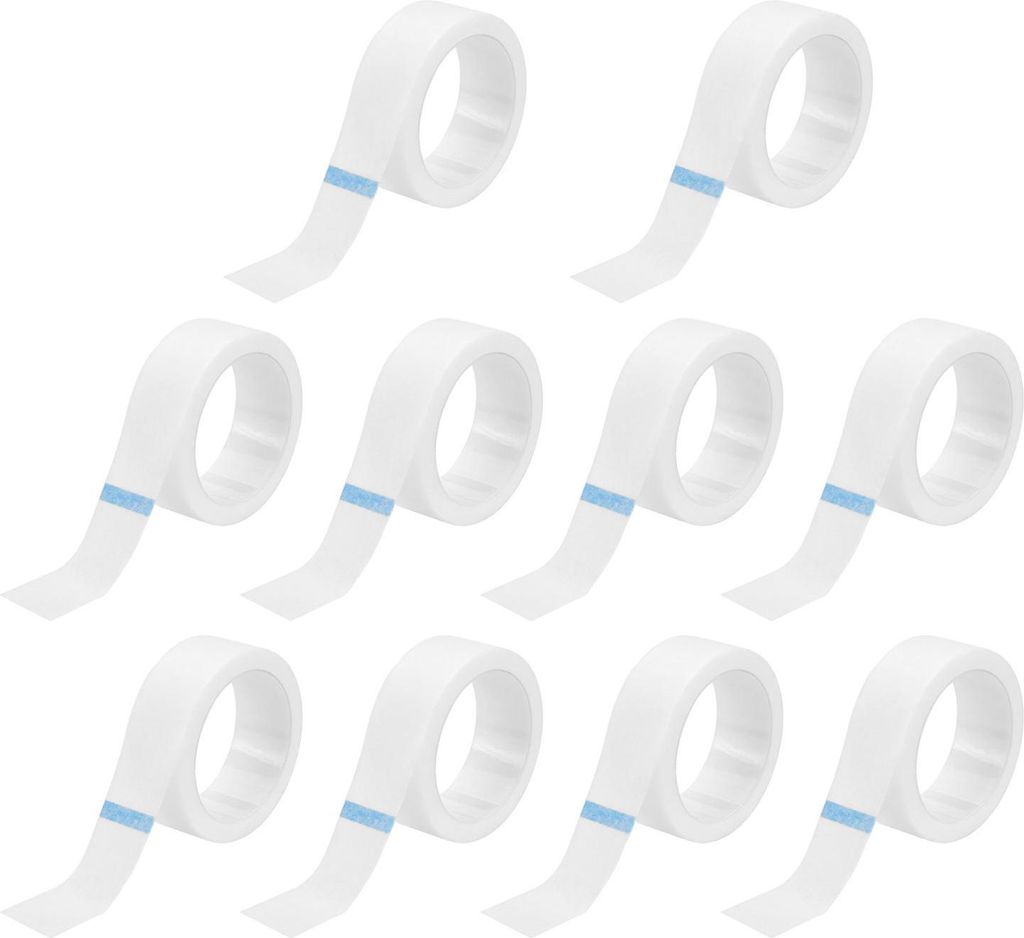 10 Rollen atmungsaktives Klebeband für die Wimperntransplantation, leicht reißbar, Vliesstoff für die Wimpernverlängerung, 1,2 cm breit, 4,3 Me...