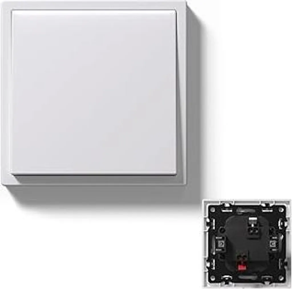 Interruttore Parete M3 Bianco Satinato 80x80mm - Kit Fai da Te Facile