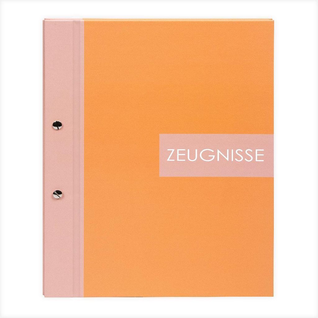 Goldbuch Zeugnismappe Zweiklang papaya